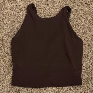 Dark Brown Sleeveless Top